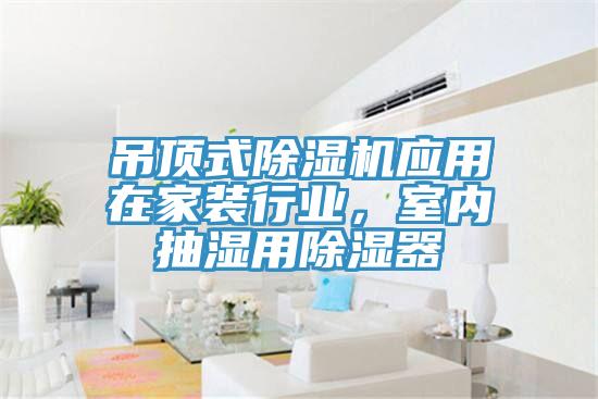 吊頂式杏仁视频APP成人官方污應用在家裝行業，室內抽濕用除濕器