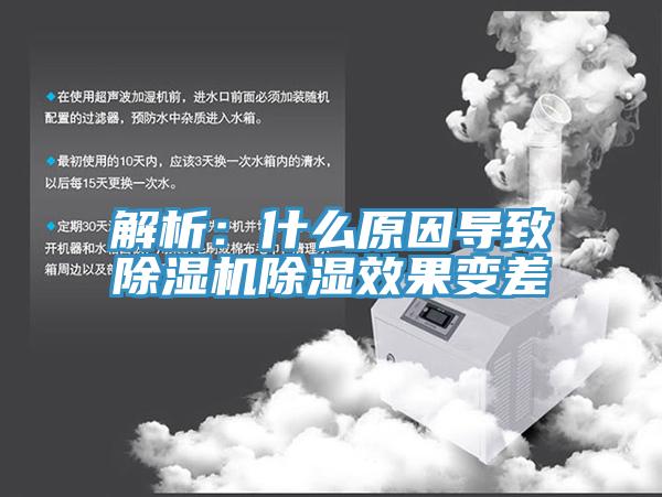 解析：什麽原因導致杏仁视频APP成人官方污除濕效果變差