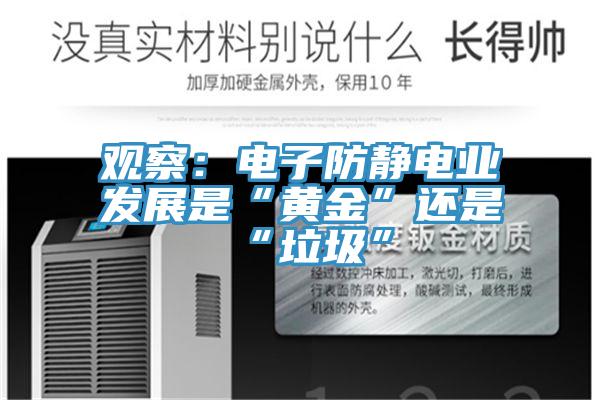 觀察：電子防靜電業發展是“黃金”還是“垃圾”