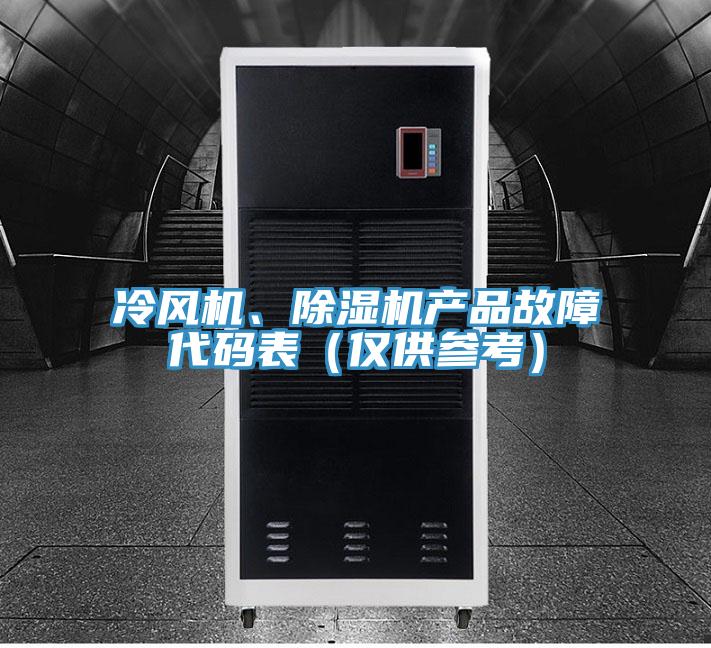 冷風機、杏仁视频APP成人官方污產品故障代碼表（僅供參考）