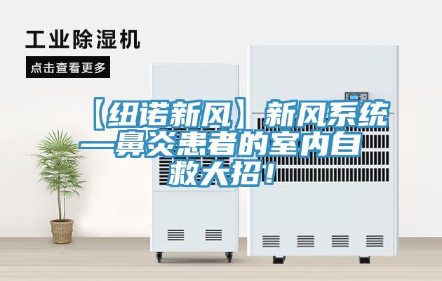 【紐諾新風】新風係統—鼻炎患者的室內自救大招！