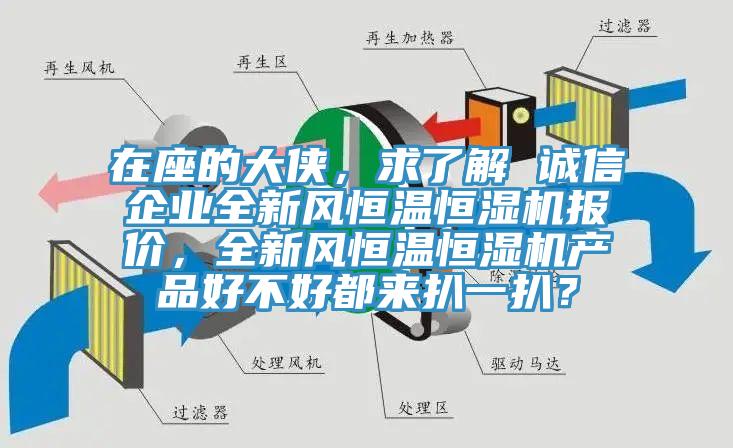 在座的大俠，求了解 誠信企業全新風恒溫恒濕機報價，全新風恒溫恒濕機產品好不好都來扒一扒？