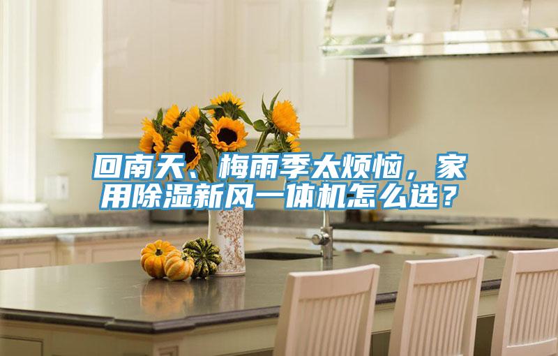 回南天、梅雨季太煩惱，家用除濕新風一體機怎麽選？