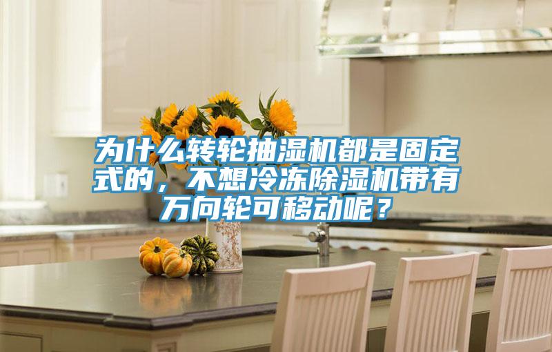 為什麽轉輪抽濕機都是固定式的，不想冷凍杏仁视频APP成人官方污帶有萬向輪可移動呢？