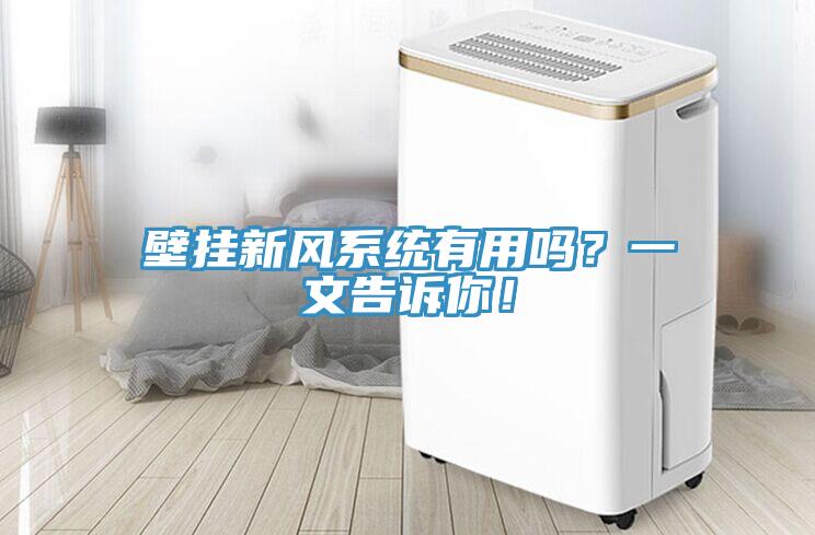 壁掛新風係統有用嗎？一文告訴你！