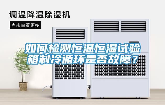 如何檢測恒溫恒濕試驗箱製冷循環是否故障？