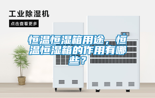 恒溫恒濕箱用途，恒溫恒濕箱的作用有哪些？