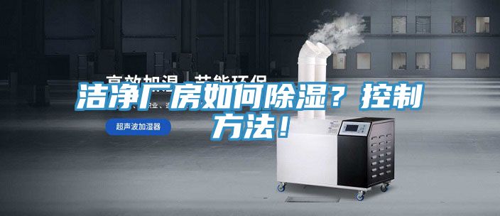 潔淨廠房如何除濕？控製方法！