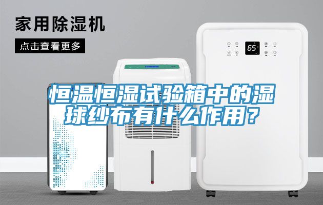 恒溫恒濕試驗箱中的濕球紗布有什麽作用？